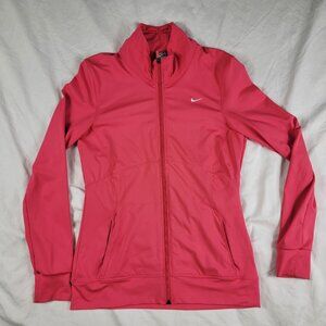 Nike Womens Medium Pink Jacket Full Zip Athletic Outdoors Lightweight Comfort